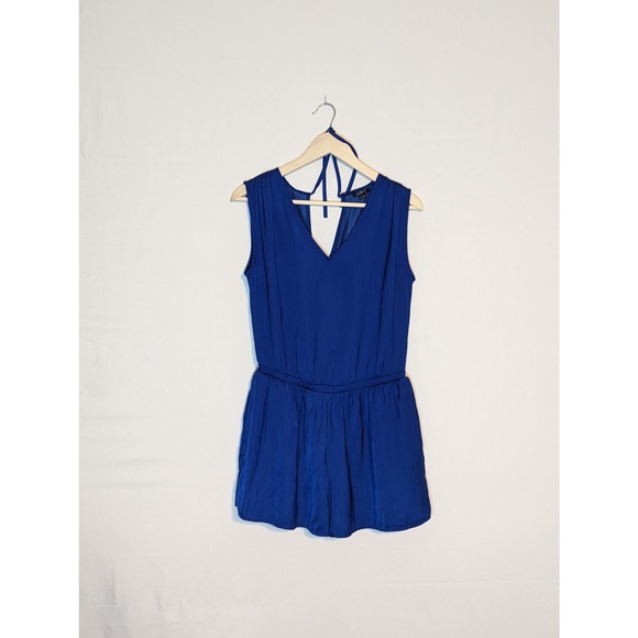 loft comfy romper shorts royal blue sleeveless womens extra small xs - Picture 8 of 8